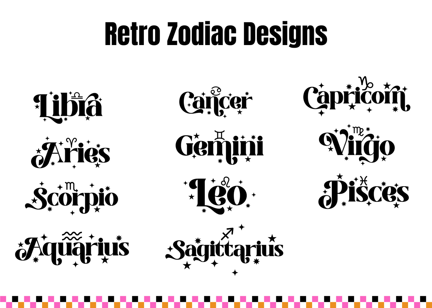 Retro Zodiac Hotel Keychain